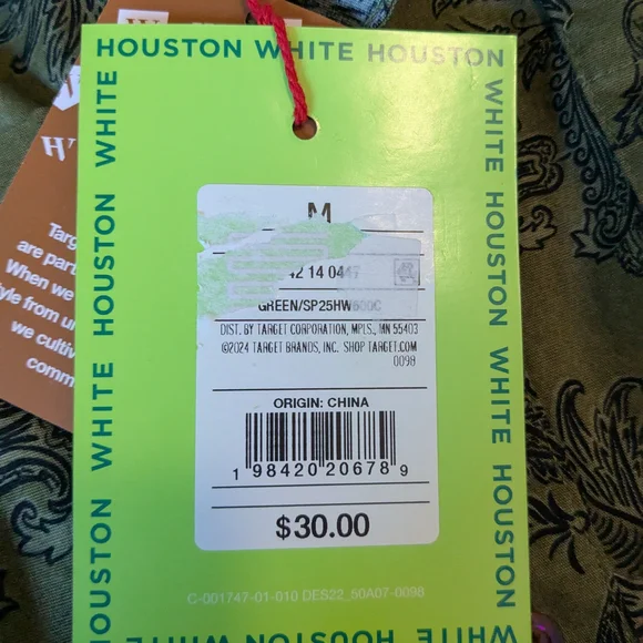 NWT Houston White Men's Olive Casual Button Down Shirt Sz M - Picture 4 of 11